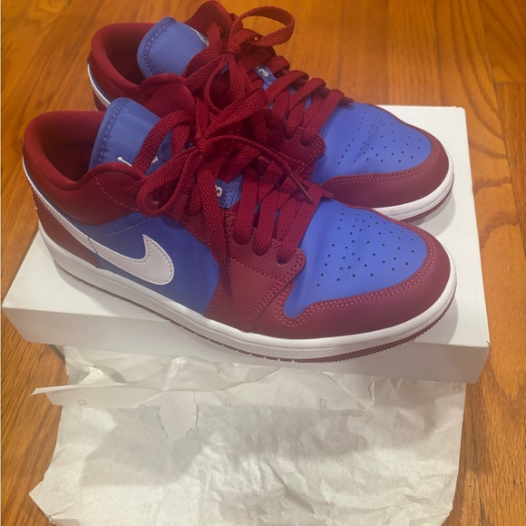 Jordan Athletic Shoes in Red, Blue, and White - Picture 1 of 3